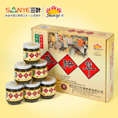 鎮(zhèn)江揚(yáng)中特產(chǎn)三葉咸秧草禮盒150gx6瓶開胃香辣咸菜下飯菜醬菜